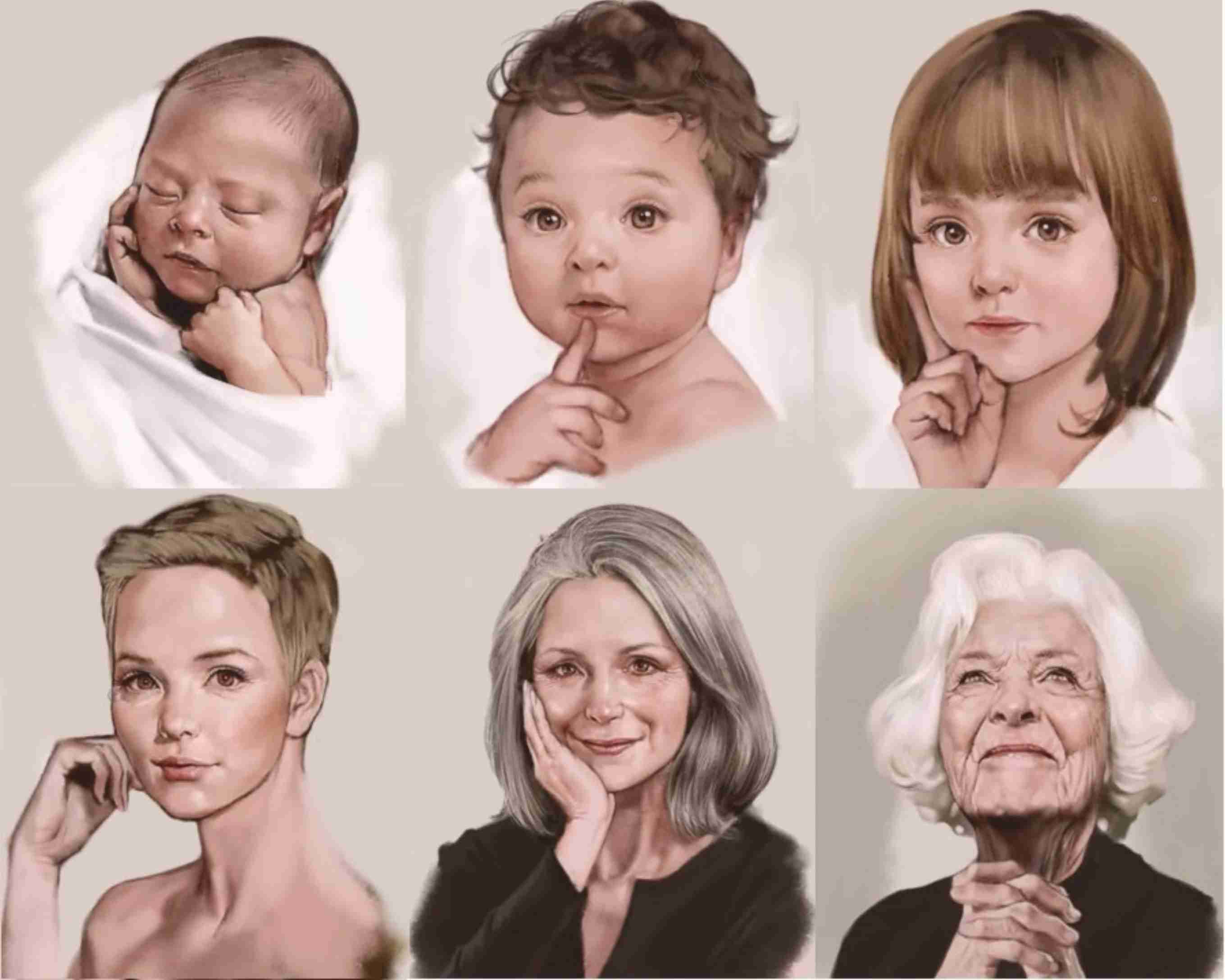 Возрастные изменения личности. Женщины разных возрастов. Портреты людей разных возрастов. Человек от рождения до старения. Иллюстрации людей разных возрастов.